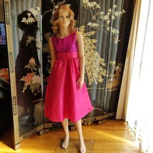Kid Fashion SIze 10 Solid Pink Sequin Formal Dress